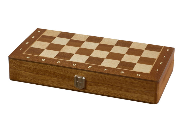 SZACHY MAGNETYCZNE INTARSJOWANE 31 cm (mahoń/klon)