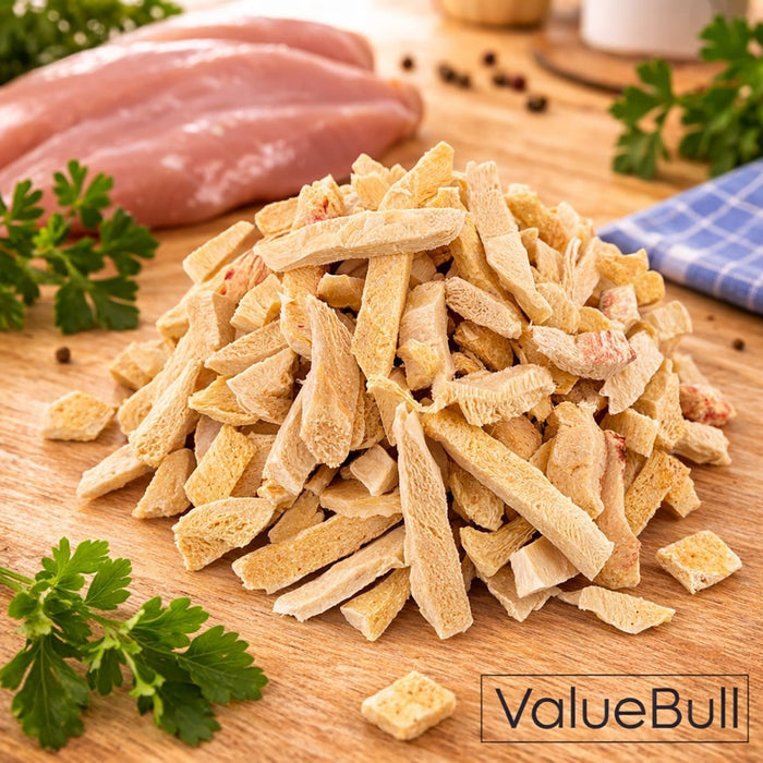 ValueBull USA Freeze Dried Chicken Breast, 8 Pound Wholesale Pack - ValuePetSupplies
