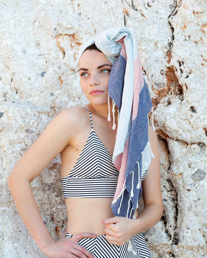 Cotton Abyss Peshtemal Towel - Blue