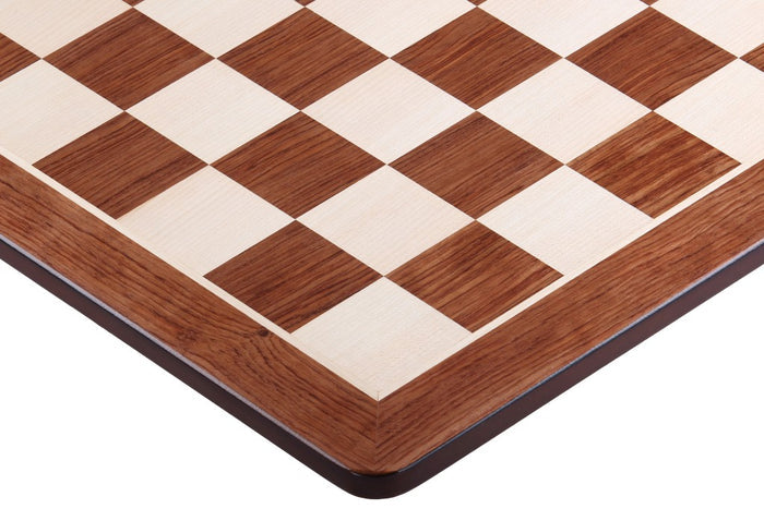 Deska szachowa nr 5 (bez opisu) paduk/klon (intarsja) - okrągłe rogi