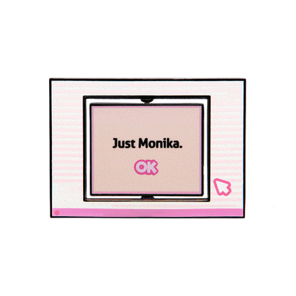 Doki Doki Literature Club - Just/Delete Monika Flip Pin