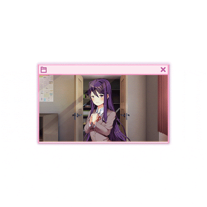 Doki Doki Literature Club - Window Lenticular Pins
