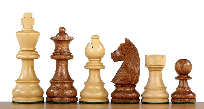 Figury szachowe German (Timeless) Akacja 3,5 cala