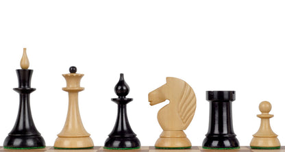 Figury szachowe Queen's Gambit 1957 Bukszpan hebanizowany 4 cale