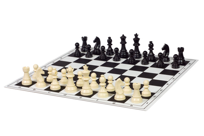Figury szachowe Staunton 6, plastikowe (król 95 mm)