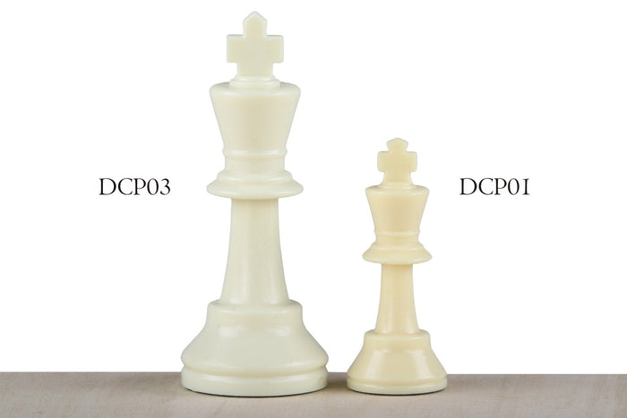 Figury szachowe Staunton nr 3, białe/czarne (król 64 mm)
