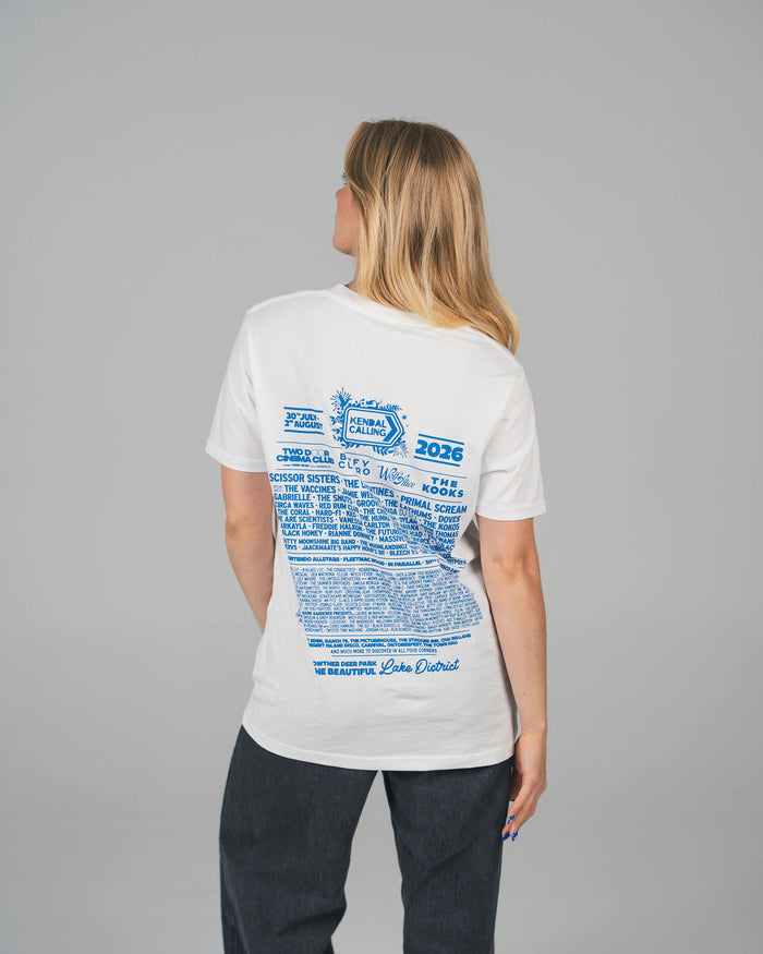 Kendal '26 | White Organic Cotton T Shirt