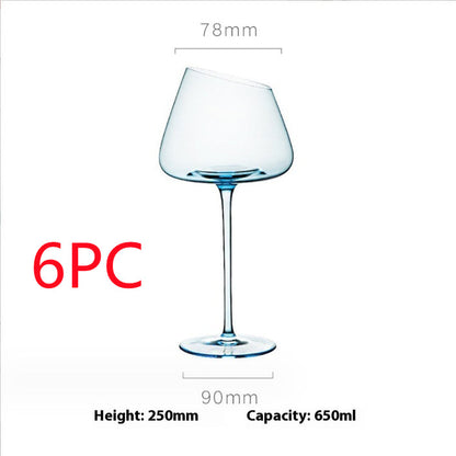 250 Blue Red Wine Glass / 6PCS
