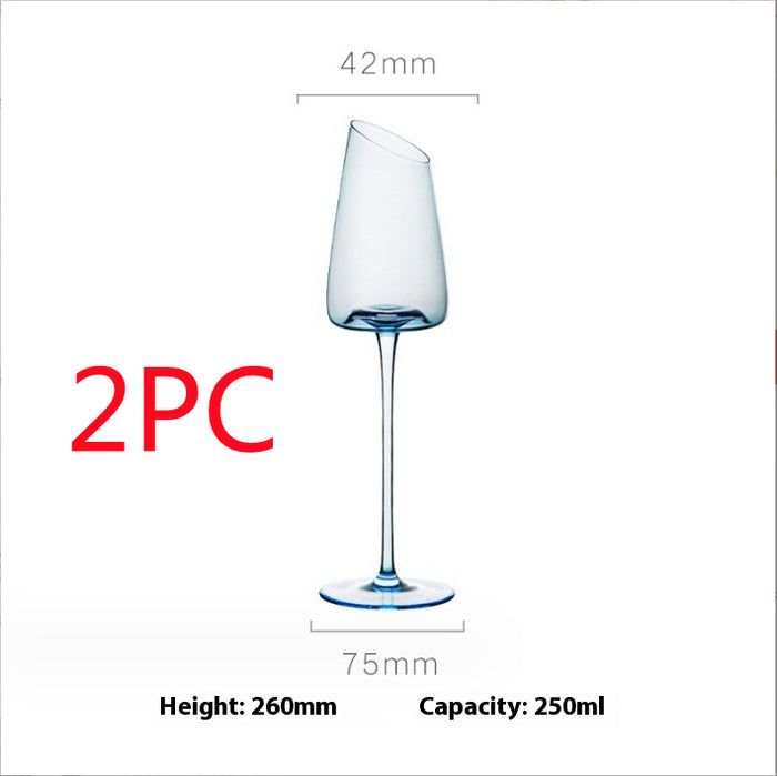 260 Blue Champagne Glass / 2PCS