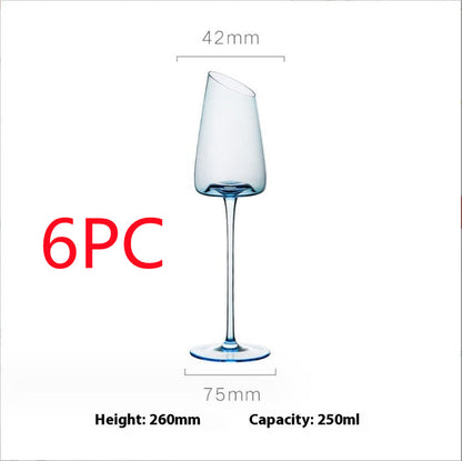 260 Blue Champagne Glass / 6PCS