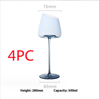 280 Blue Red Wine Glass / 4PCS
