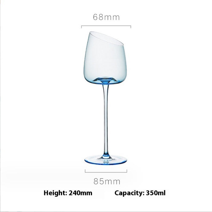 Klein Blue Crystal Glass Goblet Red Grape Wine Glass