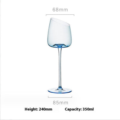 Klein Blue Crystal Glass Goblet Red Grape Wine Glass