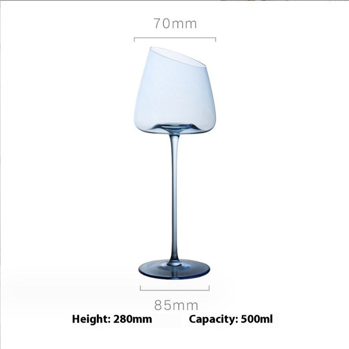 Klein Blue Crystal Glass Goblet Red Grape Wine Glass