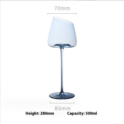 Klein Blue Crystal Glass Goblet Red Grape Wine Glass