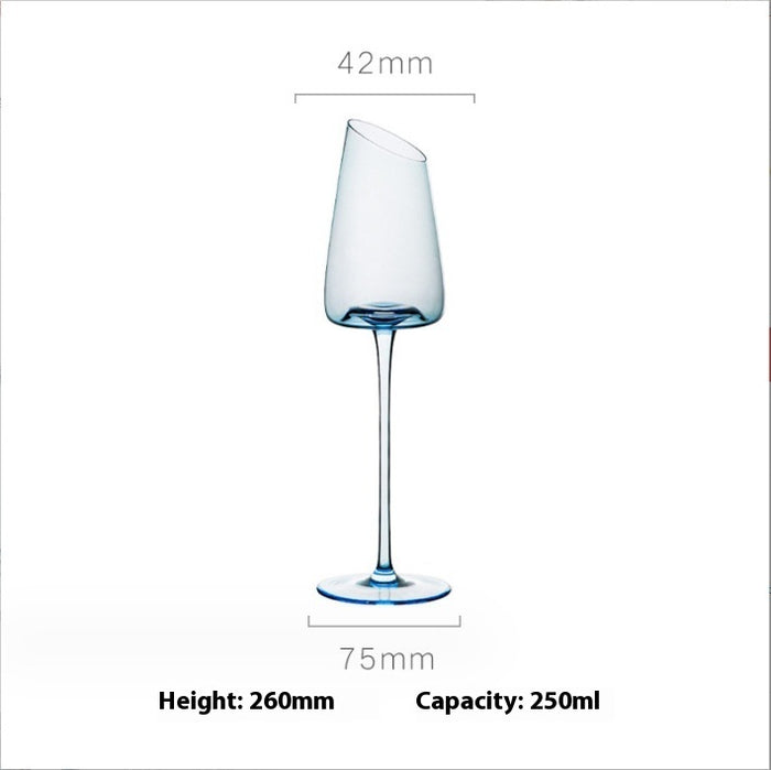 Klein Blue Crystal Glass Goblet Red Grape Wine Glass