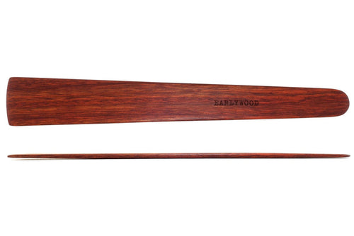 long thin flat wood spatula in bloodwood - Earlywood