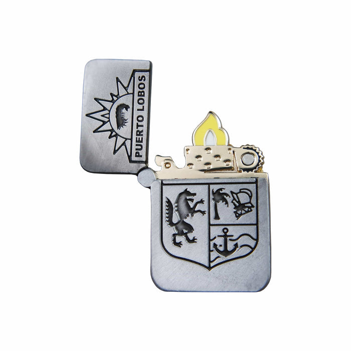 Life is Strange 2 - Puerto Lobos Lighter Silver Plated Enamel Hinge Pin Open