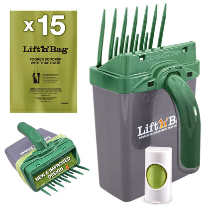 Green Scoop w/ Gray Bin / 15 Bags