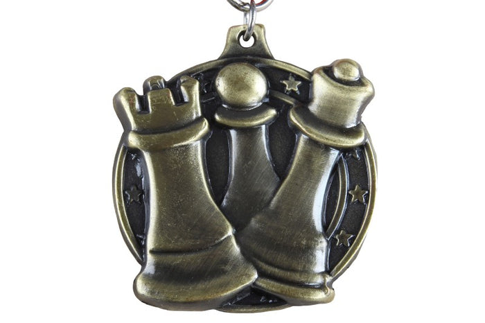 Medal szachowy okrągły - złoty