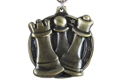 Medal szachowy okrągły - złoty