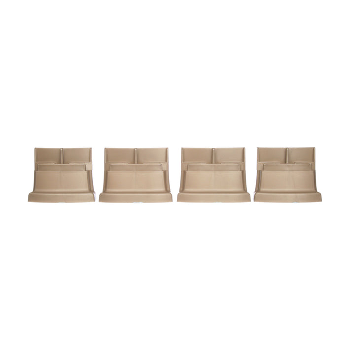Small Cappuccino leg extensions for Deluxe Small and Cat Neater Feeders lined up on a white background.