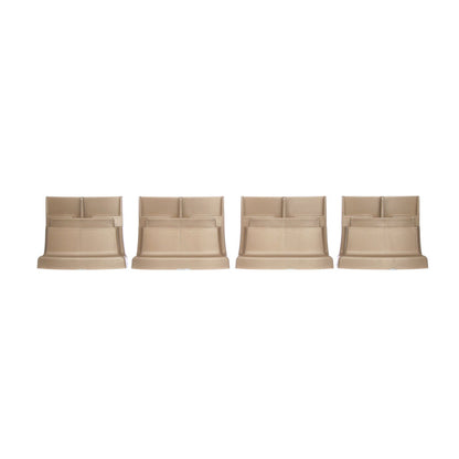 Small Cappuccino leg extensions for Deluxe Small and Cat Neater Feeders lined up on a white background.