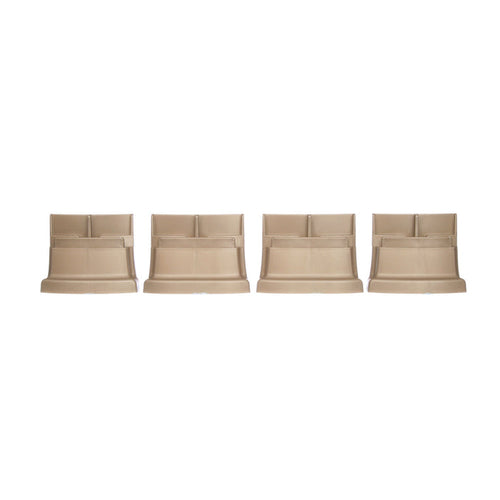 Small Cappuccino leg extensions for Deluxe Small and Cat Neater Feeders lined up on a white background.