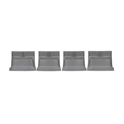 Picture of Small Gunmetal Leg Extensions lined up on a white background.
