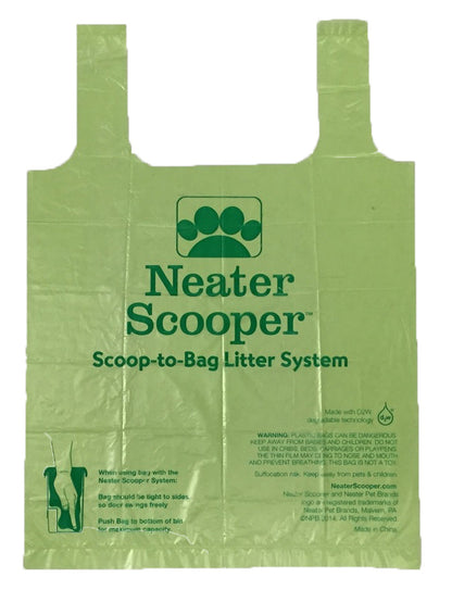 Neater Scooper refill bag laid flat on a white background.