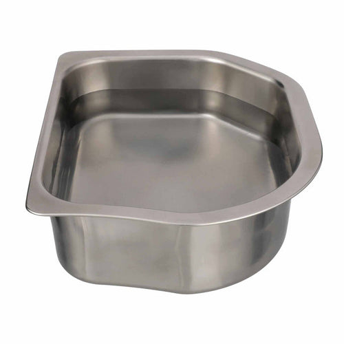 Neater Slow Feeder Double Diner Stainless Steel Insert Bowl with water against a white background.