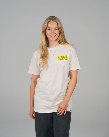 On The Road | Cream Organic Cotton T Shirt