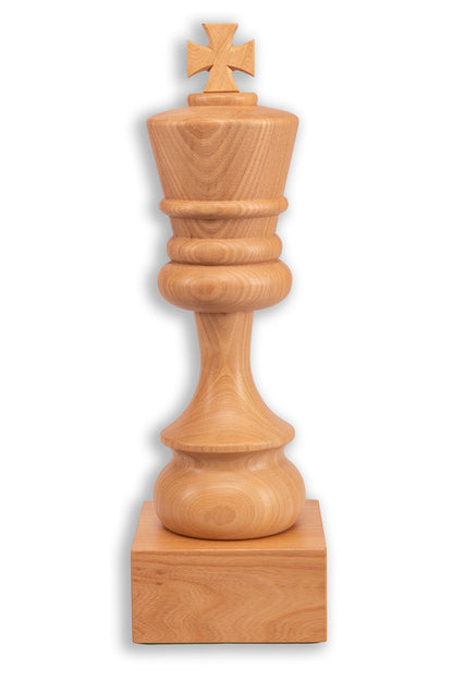 Puchar szachowy drewniany - Biały król (37 cm)