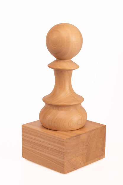 Puchar szachowy drewniany - Biały Pion (25 cm)