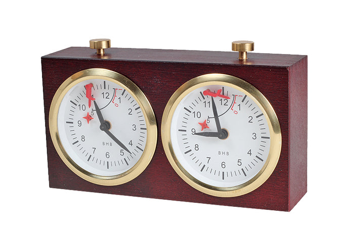 Reloj de ajedrez de madera BHB sin base - grande, oscuro