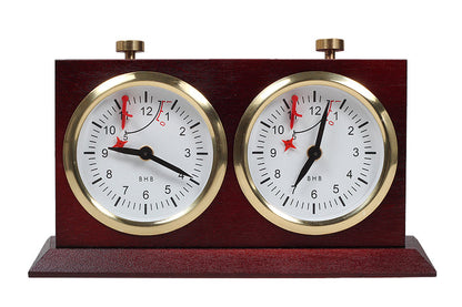 Reloj de madera BHB con soporte - grande, oscuro