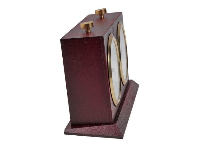 Reloj de madera BHB con soporte - grande, oscuro