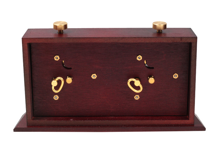 Reloj de madera BHB con soporte - grande, oscuro
