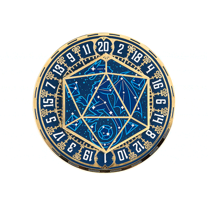 Sanshee - Constellation Check Gold Plated Enamel Spinner Pin Gif