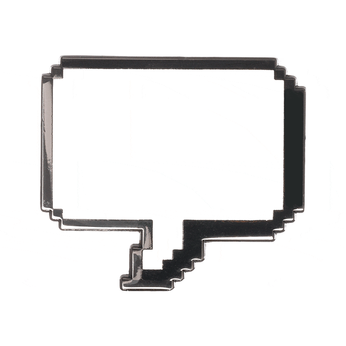Sanshee - Pixel Chat Bubble Draw-On Enamel Pin Gif