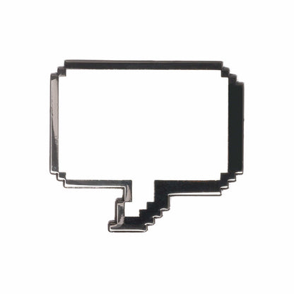 Sanshee - Pixel Chat Bubble Draw-On Enamel Pin Blank