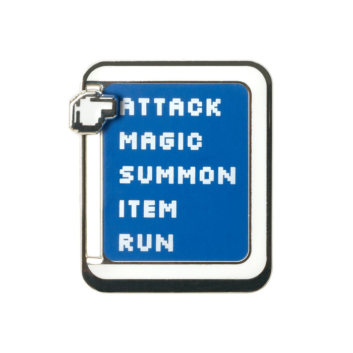 Sanshee - RPG Menu Silver Plated Enamel Slider Pin Attack