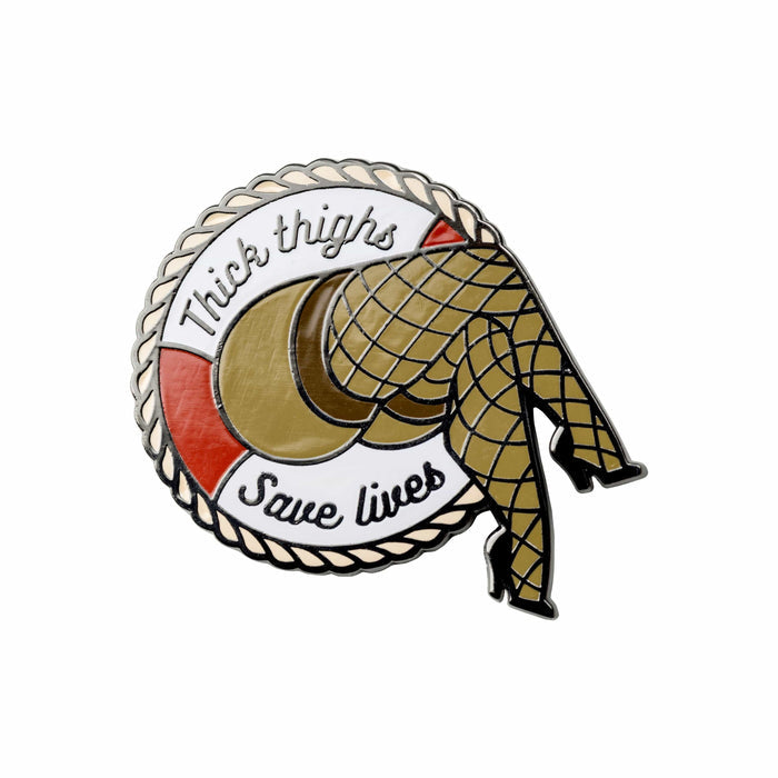 Sanshee - Thick Thighs Save Lives Silver Plated Enamel Pin Minnie