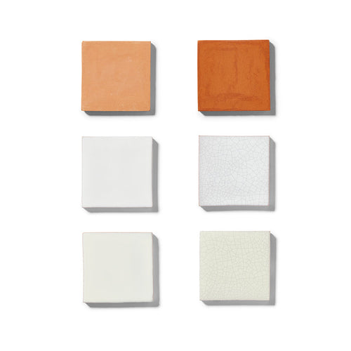 Series S Tile Sample - Whites & Terracotta