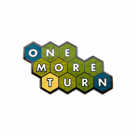 Sid Meier's Civilization - One More Turn Hex Silver Plated Enamel Pin