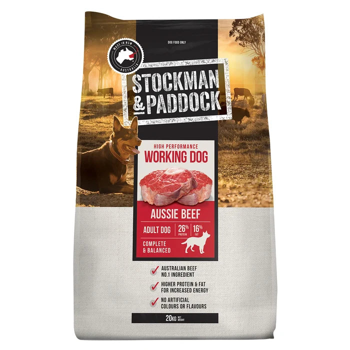 STOCKMAN & PAD WORKING DOG BEEF 20KG