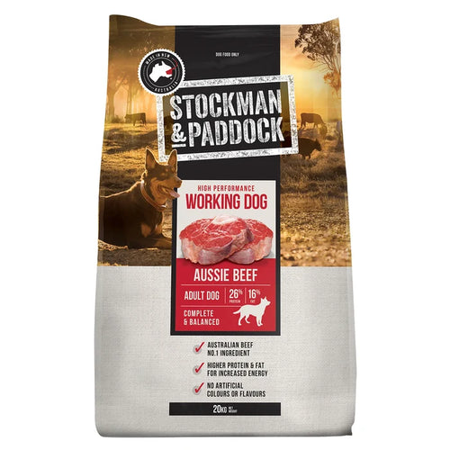STOCKMAN & PAD WORKING DOG BEEF 20KG