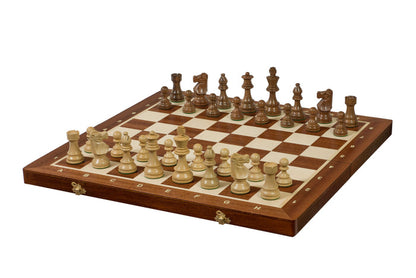 Szachy drewniane French 3,75 cala (pole 58 mm)