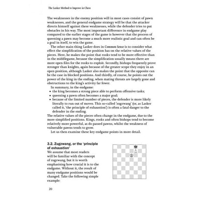The Lasker Method to Improve in Chess