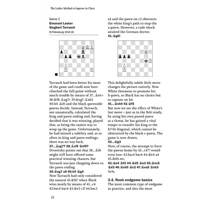 The Lasker Method to Improve in Chess